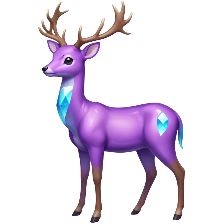 glitter purple and cian pokemon crystal deer emoji