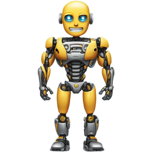 robot with 6 pack emoji