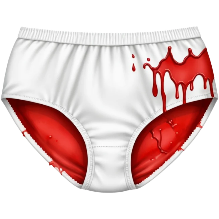 female underwear with visible blood stain emoji