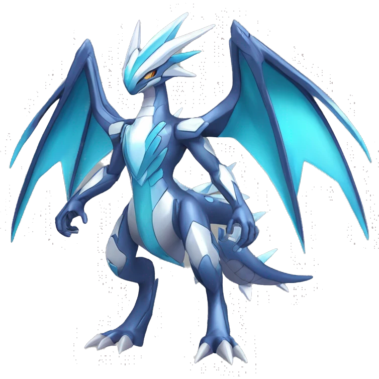  cool edgy shiny colorful godly ethereal Dialga-Fakemon full body emoji