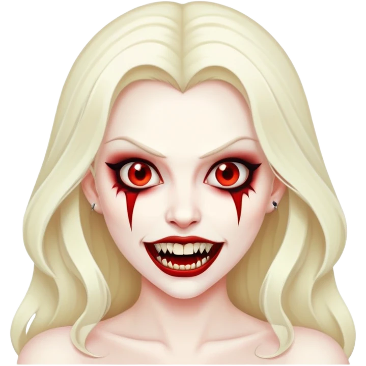 Sexy vampire with fangs  emoji