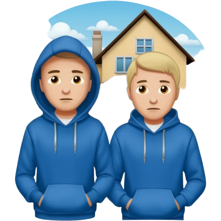 two guys trespassing their house emoji