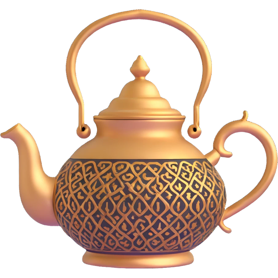 Moroccan metal teapot emoji