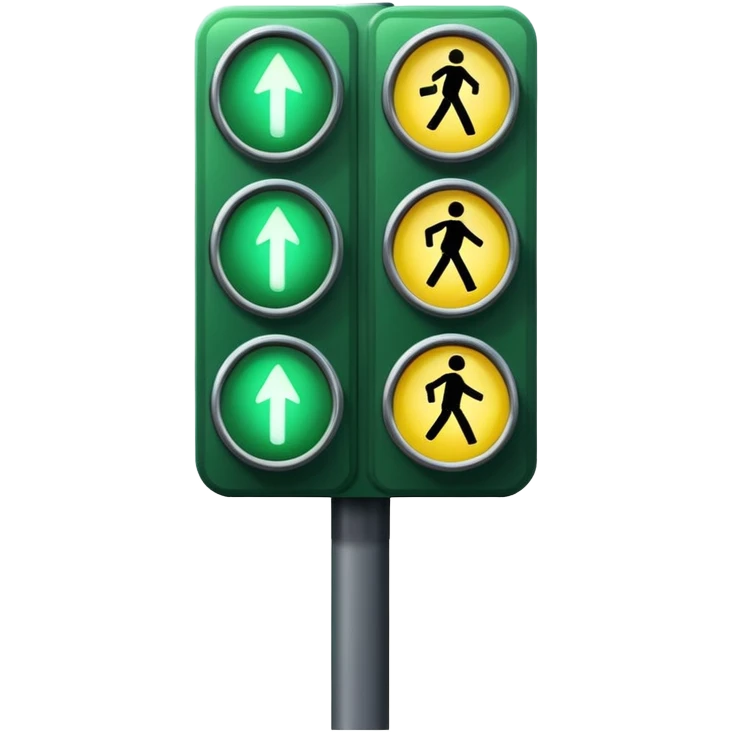 Crosswalk Light icon , Countdown timer light. emoji