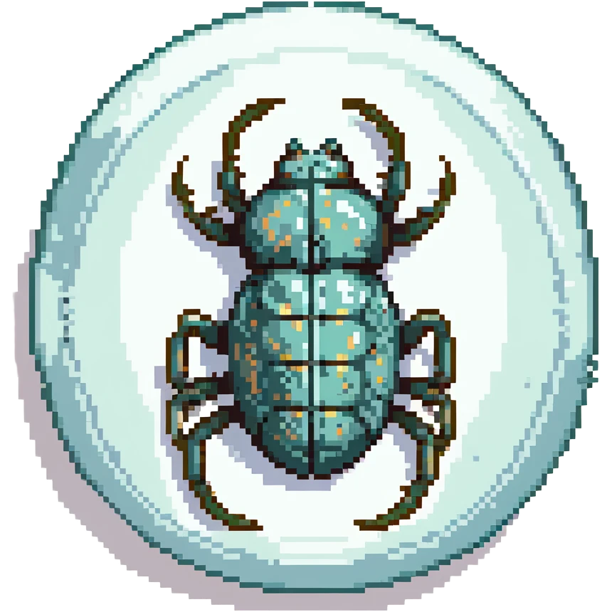 MRI embryo digital fetal small shape in otherworldly bubble, eerie, horror, insectoid, crustaceanoid, pupa, crystalis, scarab, in-utero emoji