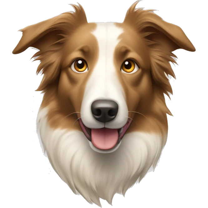 Beige border collie  emoji