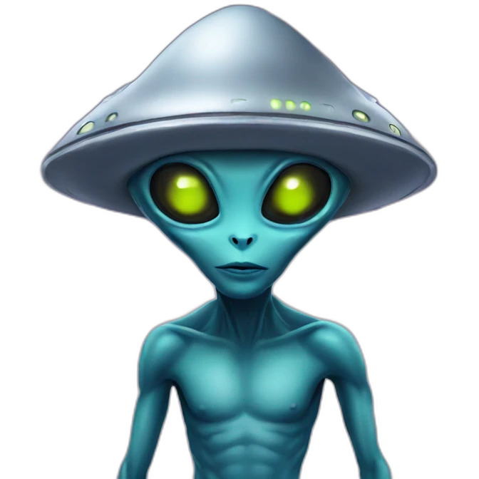 alien with ufo emoji