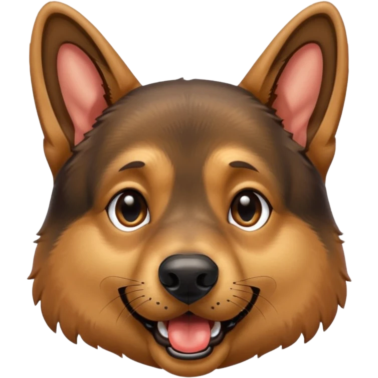 German shepherd head panting bark emoji