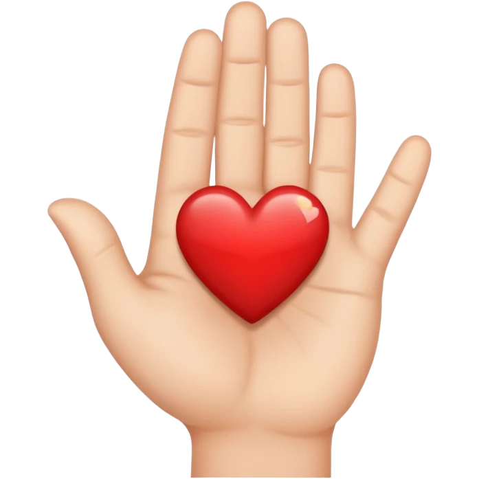 Une main qui forme un demi cœur emoji