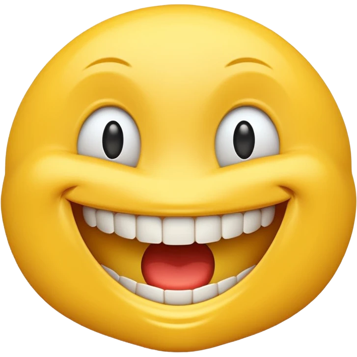 Yellow cartoon smile emoji