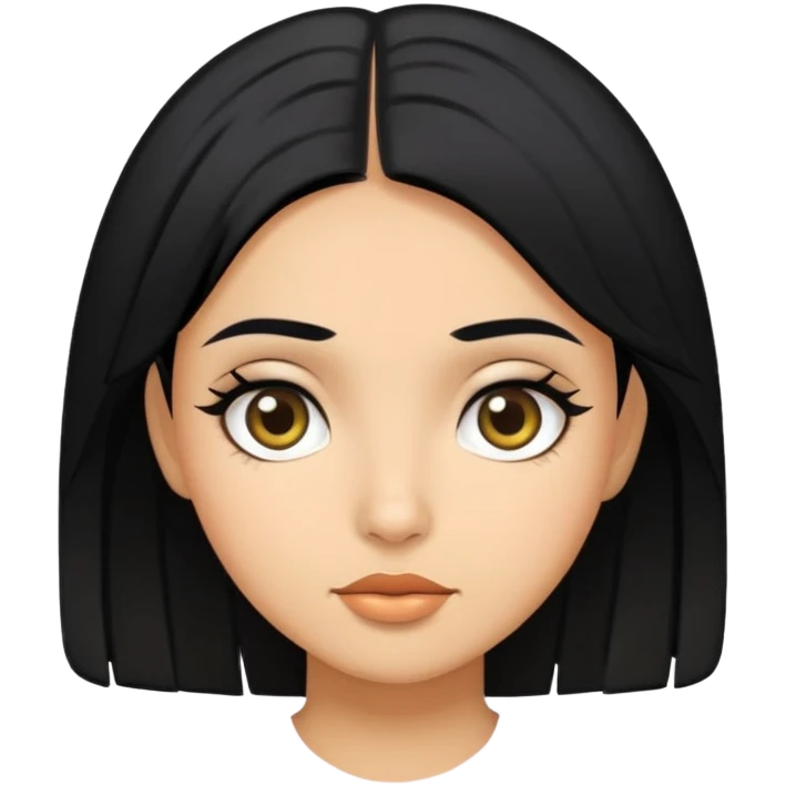 ragazza con capelli neri emoji