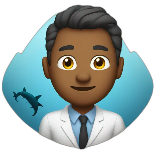 Entrepreneur pitching on shark tank emoji