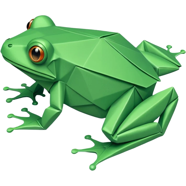 green origami frog  emoji