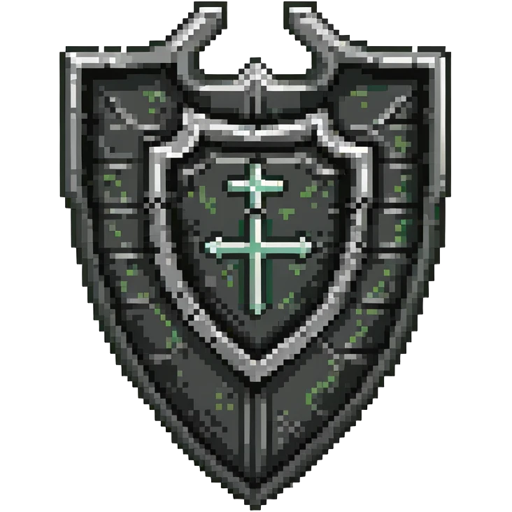 Dark shield with </> code symbols in bright color emoji
