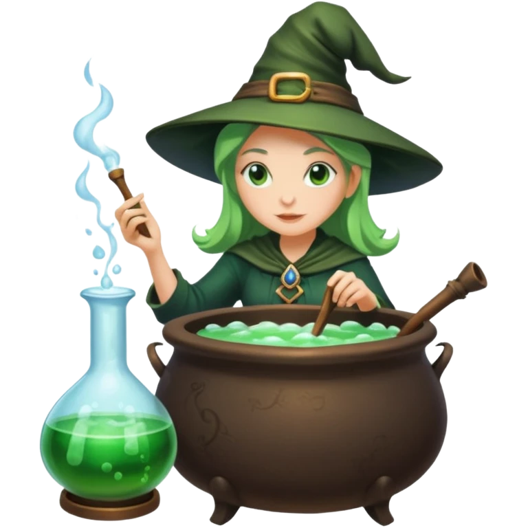 green witch cooking potion emoji