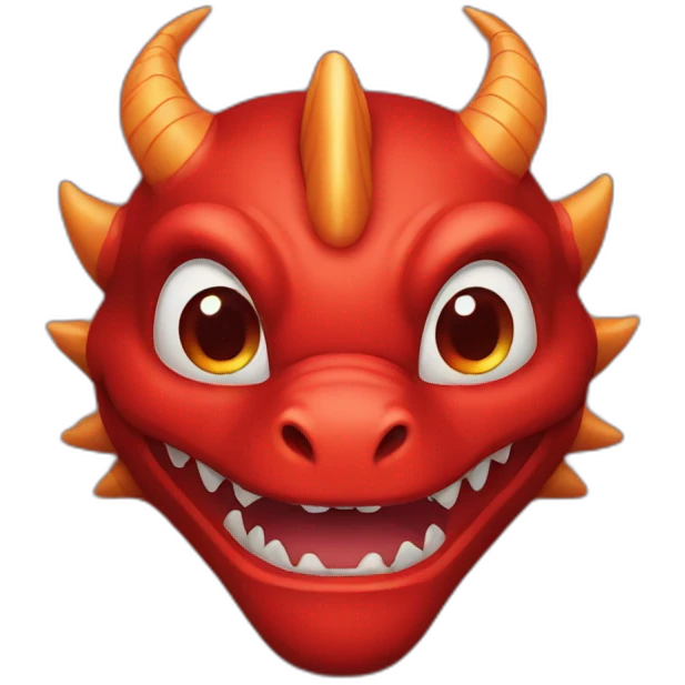 head Red dragon emoji