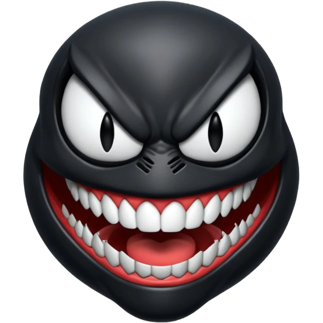 Venom face from a gba game and Remove the teeth emoji