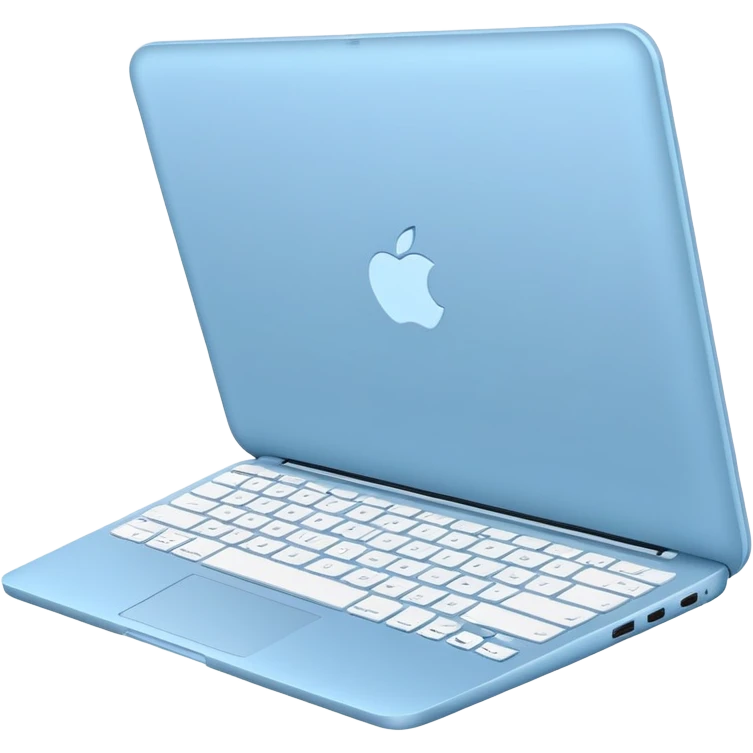 pastel blue laptop emoji