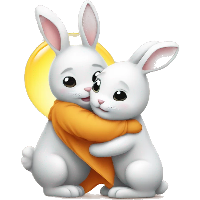 bunny and sun hug emoji