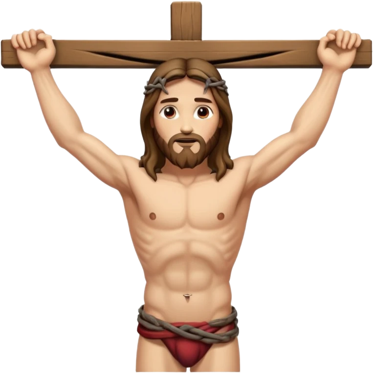 распятый Иисус на кресте в полный рост emoji