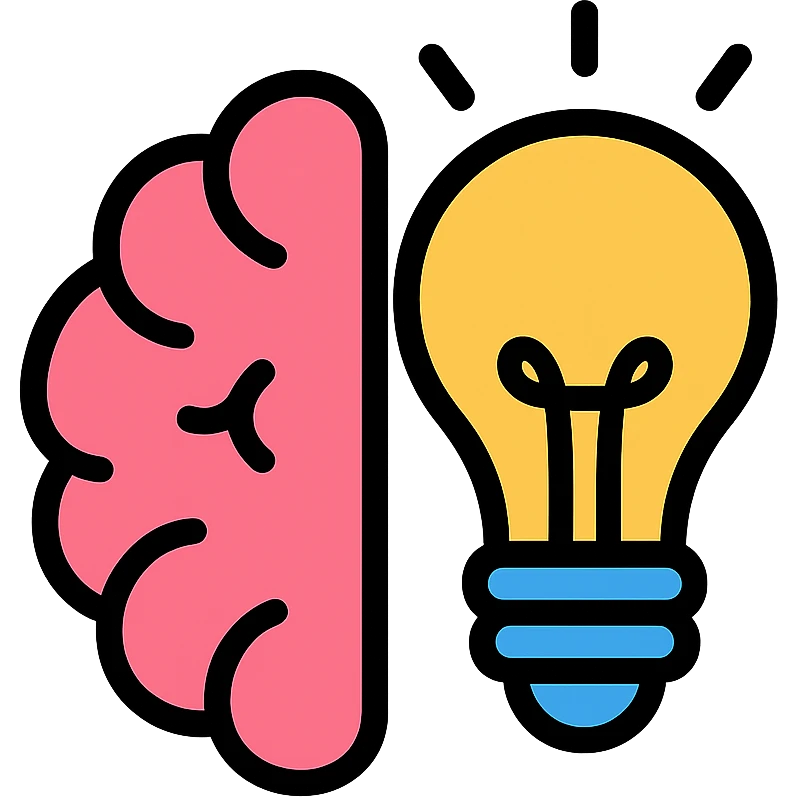 brain with a lightbulb, symbolizing genius emoji
