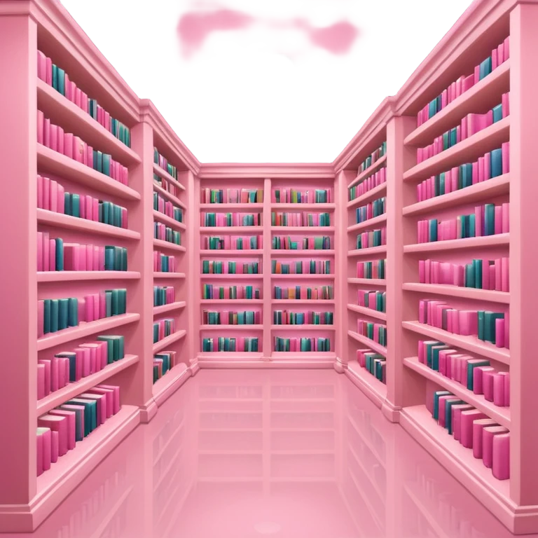 make a library with pink colors emoji