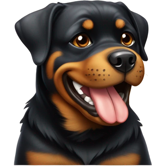 rottweiler sitting funny emoji