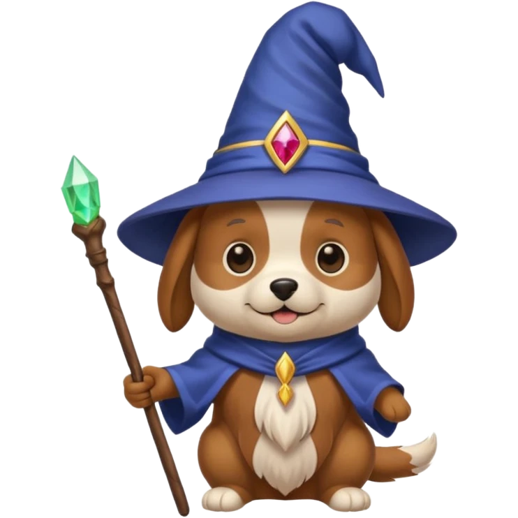 Dog wizard emoji