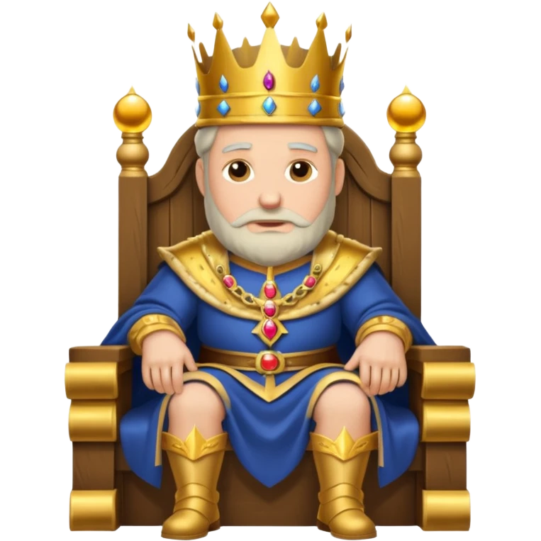 old king sitting on throne emoji