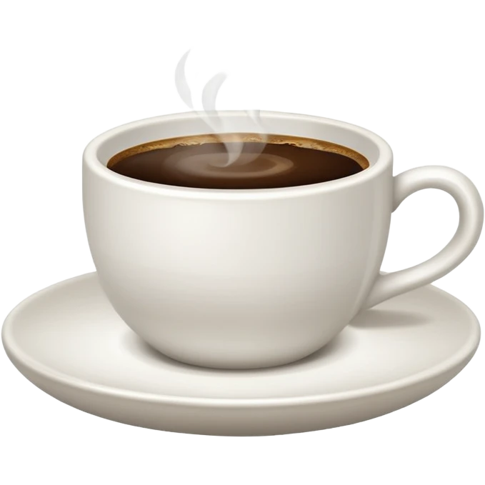 plain Coffee without Saucer, white Cup, no saucer. emoji