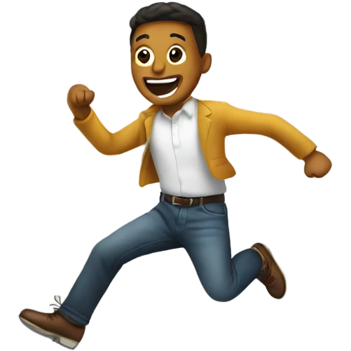 Money jumping emoji