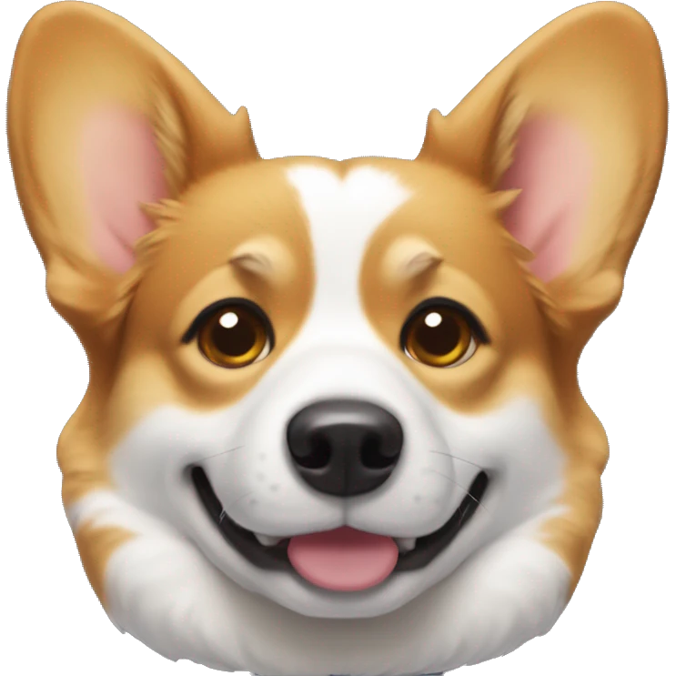 Corgi sits with his head bowed emoji