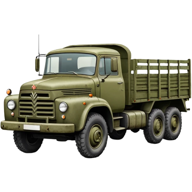ZIL 130 Soviet military truck with iconic cabin design and flatbed emoji