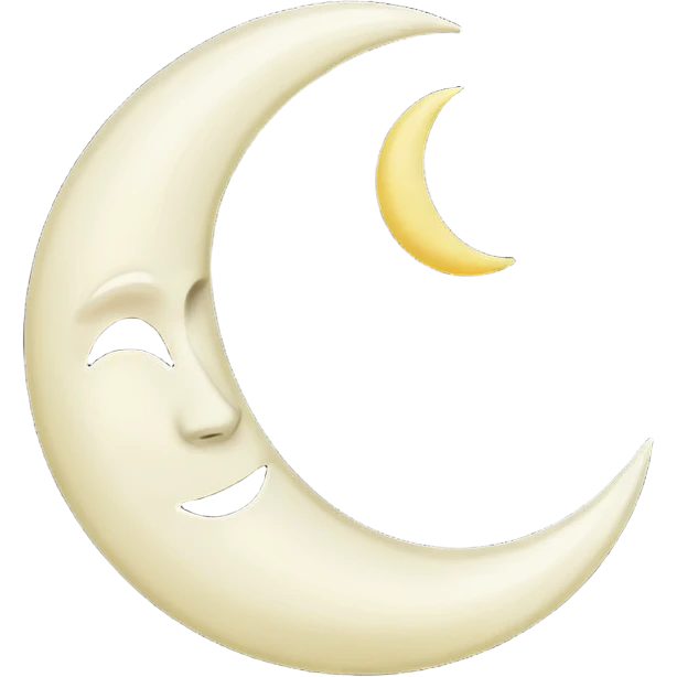 Genarate me a emoji of Dark mode moon in  emoji