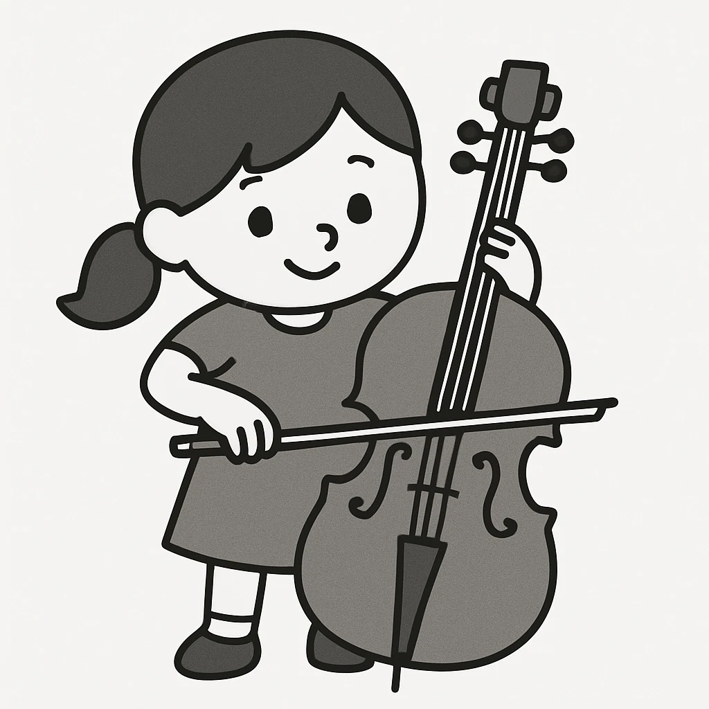 girl playing cello emoji