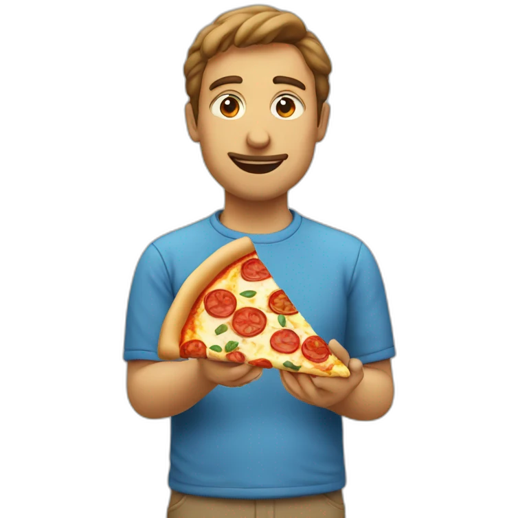 italian eating pizza emoji