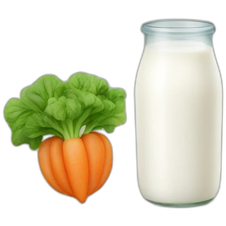 milk and vegetable emoji