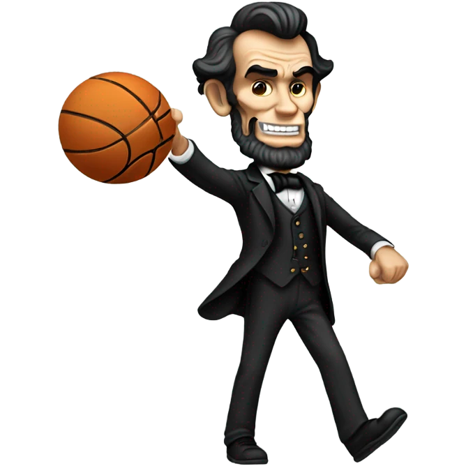 Abe Lincoln playing basketball  emoji