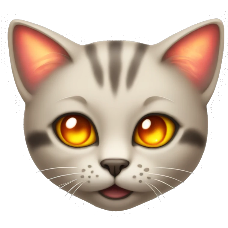 Cat with fire in eyes and wings  emoji