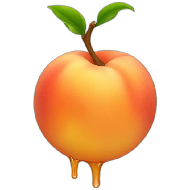 Dripping peach emoji