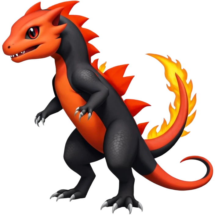 Salandit-Litten-Charmeleon-Fakémon-hybrid-creature (full body)  emoji