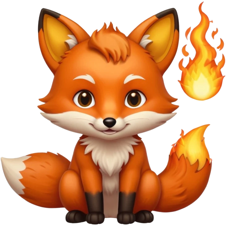 Baby fox holding a burning sun ☀️🦊 emoji