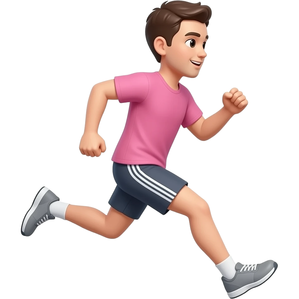 pink running emoji
