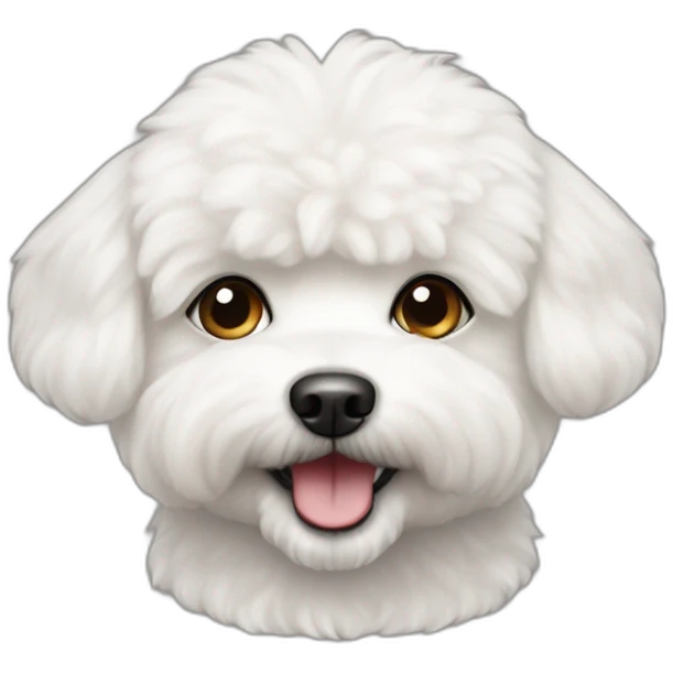 Small bichon frise dog emoji