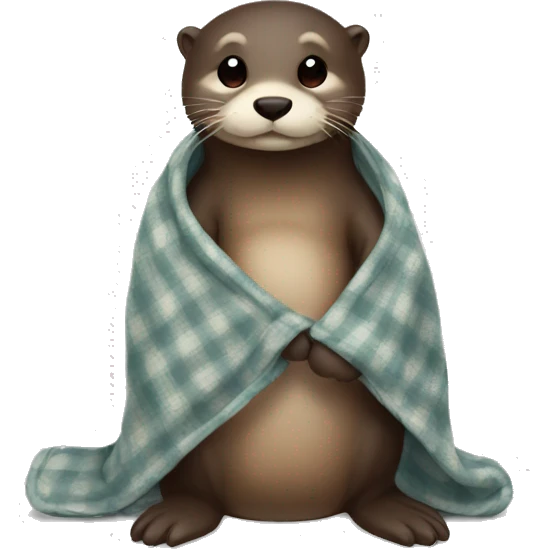 otter cozy in blanket emoji