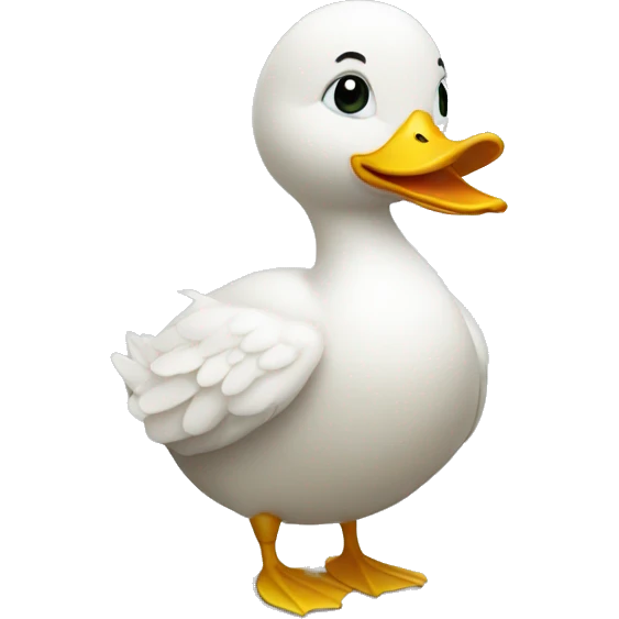 A white duck looking to the right, dressed in an FBI suit. emoji