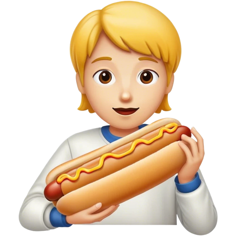 Eating a dog emoji