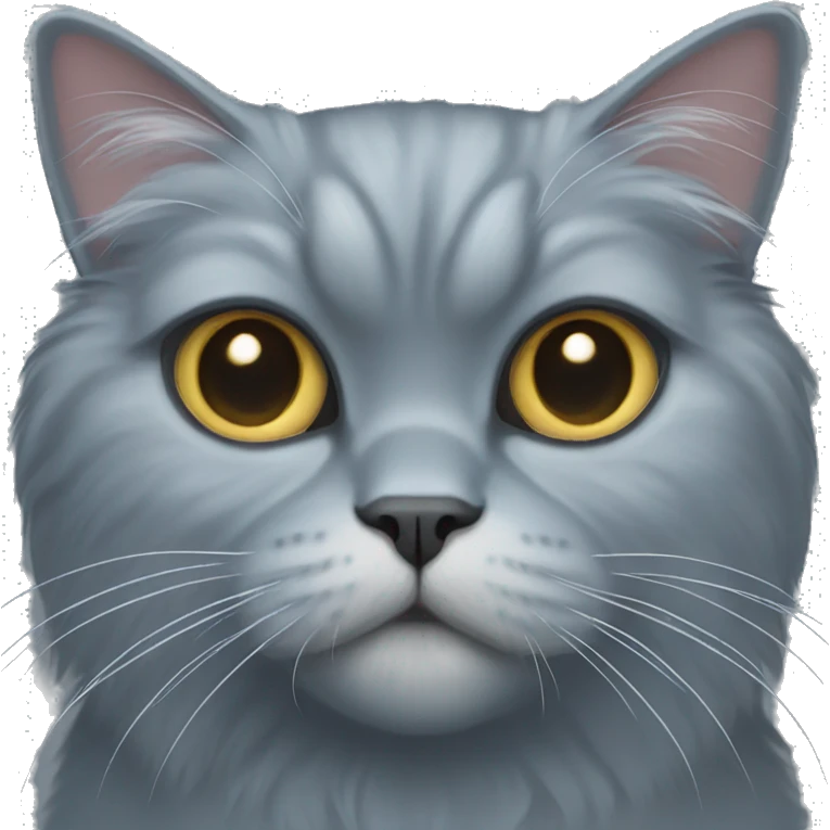Bluish gray Persian cat emoji