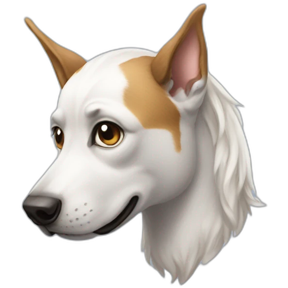 Chien sur une licorne emoji