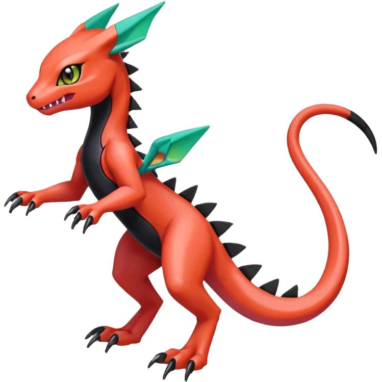 Meloetta-Guilmom-Salandit-Trico-Pokémon-Digimon-Fakémon-fusion-hybrid-creature emoji